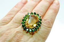 Silber ring citrin - silber,