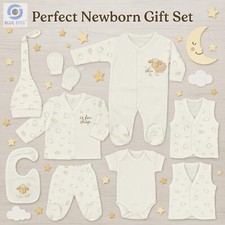 Neugeborenen Baby Kleidung Set Unisex Ausstattung Erstausstattung 8 Teil Lamm