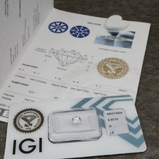 Wertanlage Diamant / Brillant 0,50ct D IF(lupenrein) EX/EX/EX IGI-Zertifikat