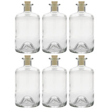 6x 500ml Glasflasche Klarglas