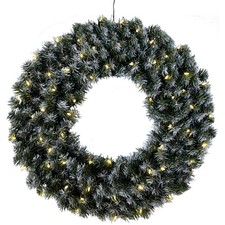 LED Weihnachtskranz außen
