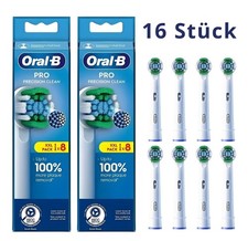 8/16 Oral-B Pro Precision Clean Aufsteckbürsten weiß NEU