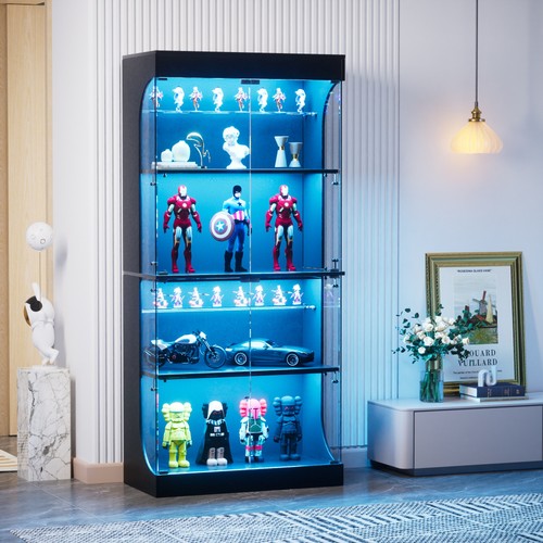 Vierstöckige glasvitrine mit - glasvitrine,