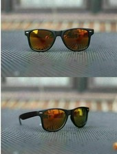 Sonnenbrille Verspiegelt Nerd Markenbrille Schwarz Grün Orange Silber
