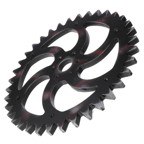 Black retro gear wall ornament - black,