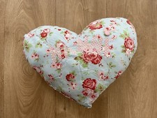 • Mille Fleur • Herz Kissen Hanni Hellblau Rosen Vintage Shabby Chic 50X40 TOP