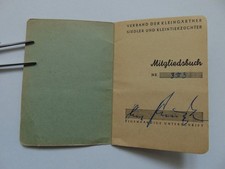 DDR Mitgliedsbuch Verband der