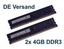 Hynix RAM 2x 4GB = 8GB 2Rx8 PC3-12800U DDR3 UDIMM 1,5V 240pin PC Speicher