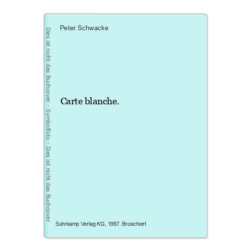 Carte blanche schwacke - carte, blanche.