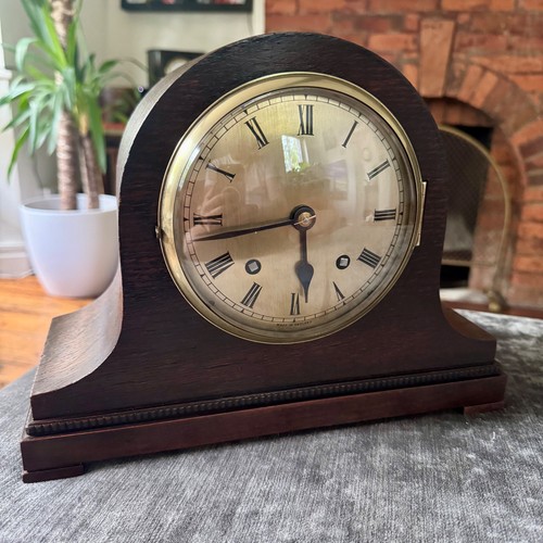 Vintage empire eiche kaminuhr - ,
