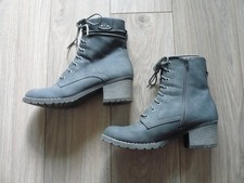 RIEKER Damen Schnür Stiefelette Gr.38 grau Schuhe Boots Stiefel wie NEU !!