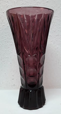 violette Pressglas Vase lila