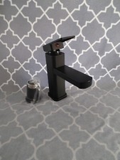 Wasserhahn Mischbatterie Bad Sanitär Hebelmischer warm kalt schwarz NEU/OVP