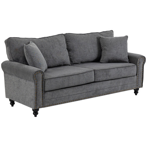 Sitzer sofa grau - grau, leinenoptik