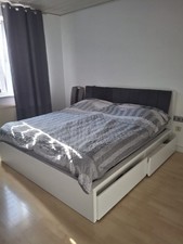 IKEA Malm Bett Weiß, Matratze, Lattenrost, 140X200/180X200 Cm