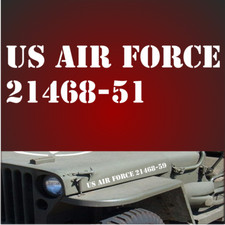 Aufkleber US AIR FORCE Nummer