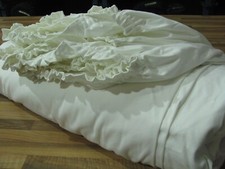 B1 Bühnenvorhang CS Molton Stoff weiß 4m x 3 Kräuselband +Tunnel Bühnenmolton