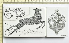 3 Stempel Weihnachten, Weihnachtshirsch, Ornament, La Blanche, Kein Stampin Up