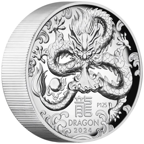 Silbermünze jahr des drachen - jahr,