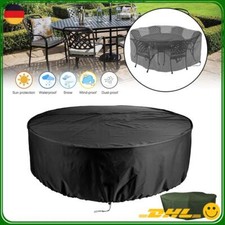 Gartenm￶bel Abdeckung Möbelschutzhülle Staubdicht Wasserdicht  Rund Schwarz Grün