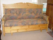 Jugendstil Sofa in Weichholz nach 1900