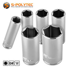 Steckschlüssel Einsatz| Stecknuss Lang | 1/2 Zoll Nuss | 8-30mm | 25 J. Garantie