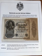 REICHSBANKNOTE 1000 Mark ohne Überdruck, 15.12.1922, 10B.153862 , Bankfrisch