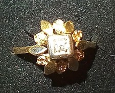Goldring mit Diamant (585) Gr