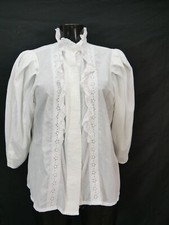 Gr.44 Trachtenbluse weiß