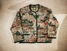 Damen Trachtenjacke Hammerschmid Gr. 42 Schurwolle Janker Weste mehrfarbig