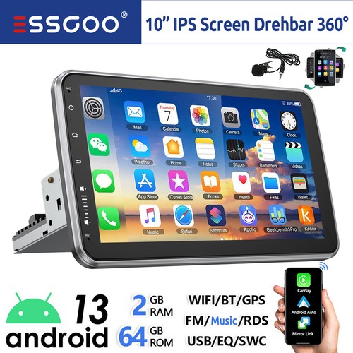 Din carplay autoradio 64g - 1,
