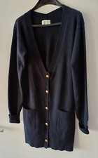 Fair Trade FTC Cashmere Long Strickjacke/Pullover Gr.L Schwarz  Gebraucht  