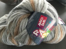 Lana Grossa Wolle 🧶 Amici Due Ragazza 50 g Farbe 111 grau creme beige