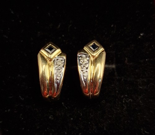 Ohrstecker gold 585 mit - 585, saphir