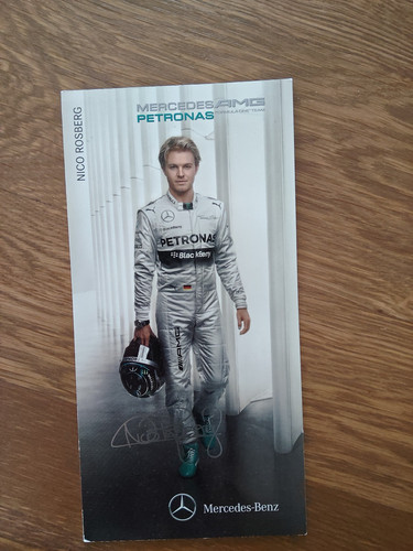 Nico rosberg autogrammkarte - nico,