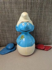 1x schöner großer Schlumpf Stehauffigur Kegel SELTEN Schlümpfe Smurfs E012
