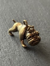 Bulldogge aus Messing | Anhänger & Schlüsselanhänger | Massiv & detailreich