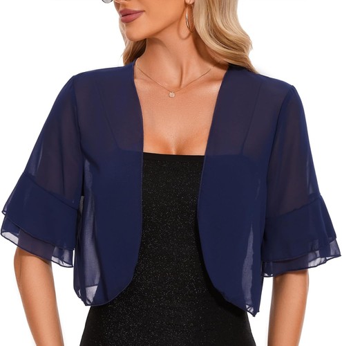 Damen chiffon bolero festlich - chiffon,