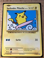 Pokemon Basis Surfendes Pikachu  LV.13 111/108 Deutsch SECRET RARE NearMint  Lo1