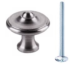 Möbelknopf Stahl versilbert