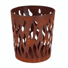 Moderner Schwedenfeuerkorb Feuerschale Feuertonne Feuerstelle in Rostoptik