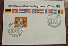 Sonder-Karte 240 Internationale Polizeiausstellung Essen 1956 IPA 21.09.1956