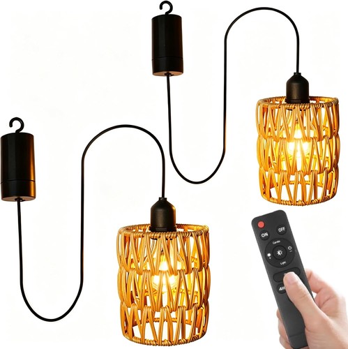 Rattan hängelampe mit - rattan,