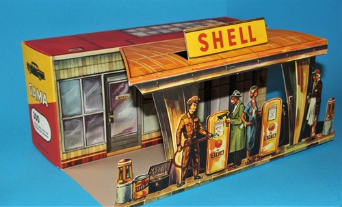Shell tankstelle karton für - "shell,