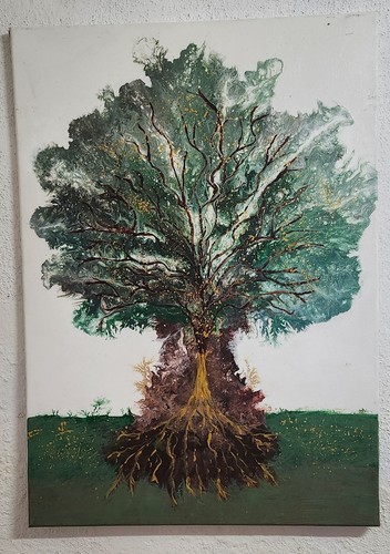 Acrylbild pouringarbeit selbst - acrylbild,