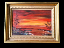 Ölgemälde Abendstimmung am