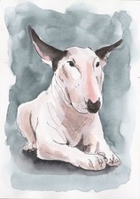 Original aquarell mit tusche - original,