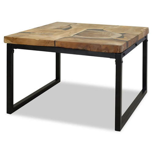 Couchtisch teak harz 60x60x40 - harz,