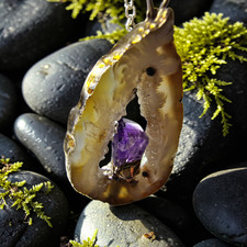 Achat Geode Anhänger mit