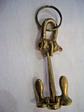 Anker Schiffsanker Bootsanker + Schäkel Schlüsselanhänger Messing - Sammlerstück